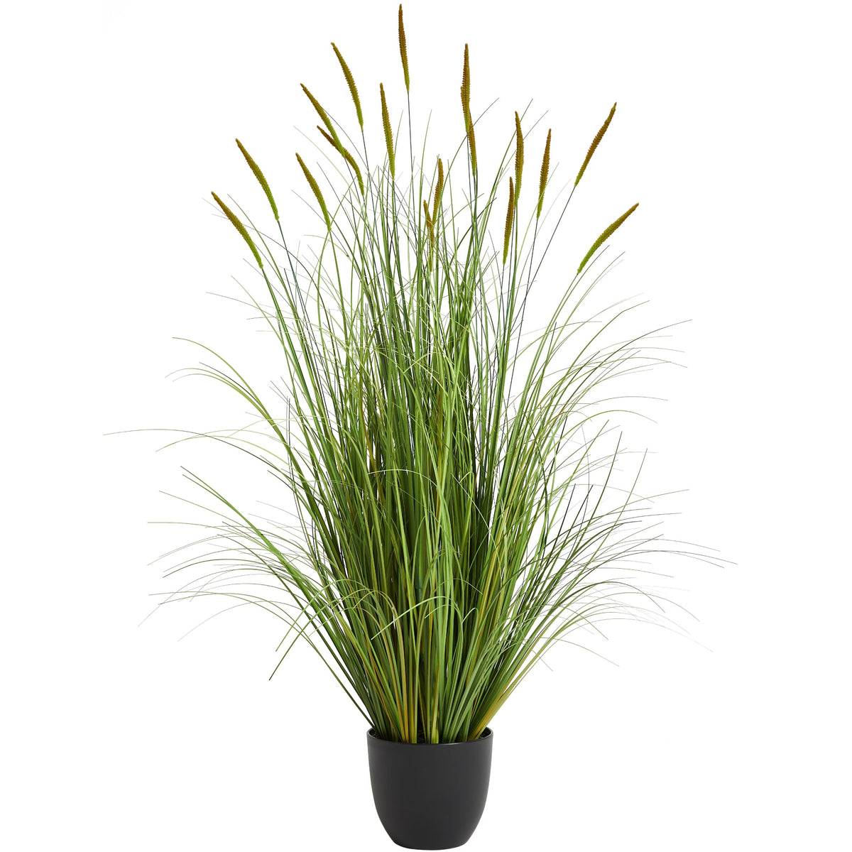 KOL artificial cattail grass 3ft front view enhances indoor decor with lifelike texture.