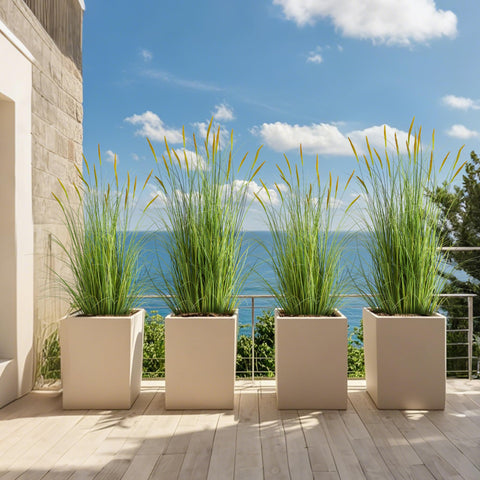 KOL cattail heads and onion grasses create a natural-inspired visual.