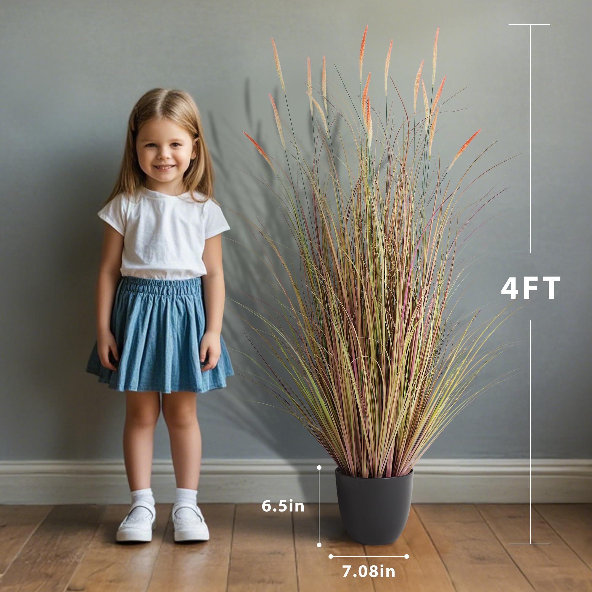 KOL pink patio accent cattail reed grass for outdoor spaces