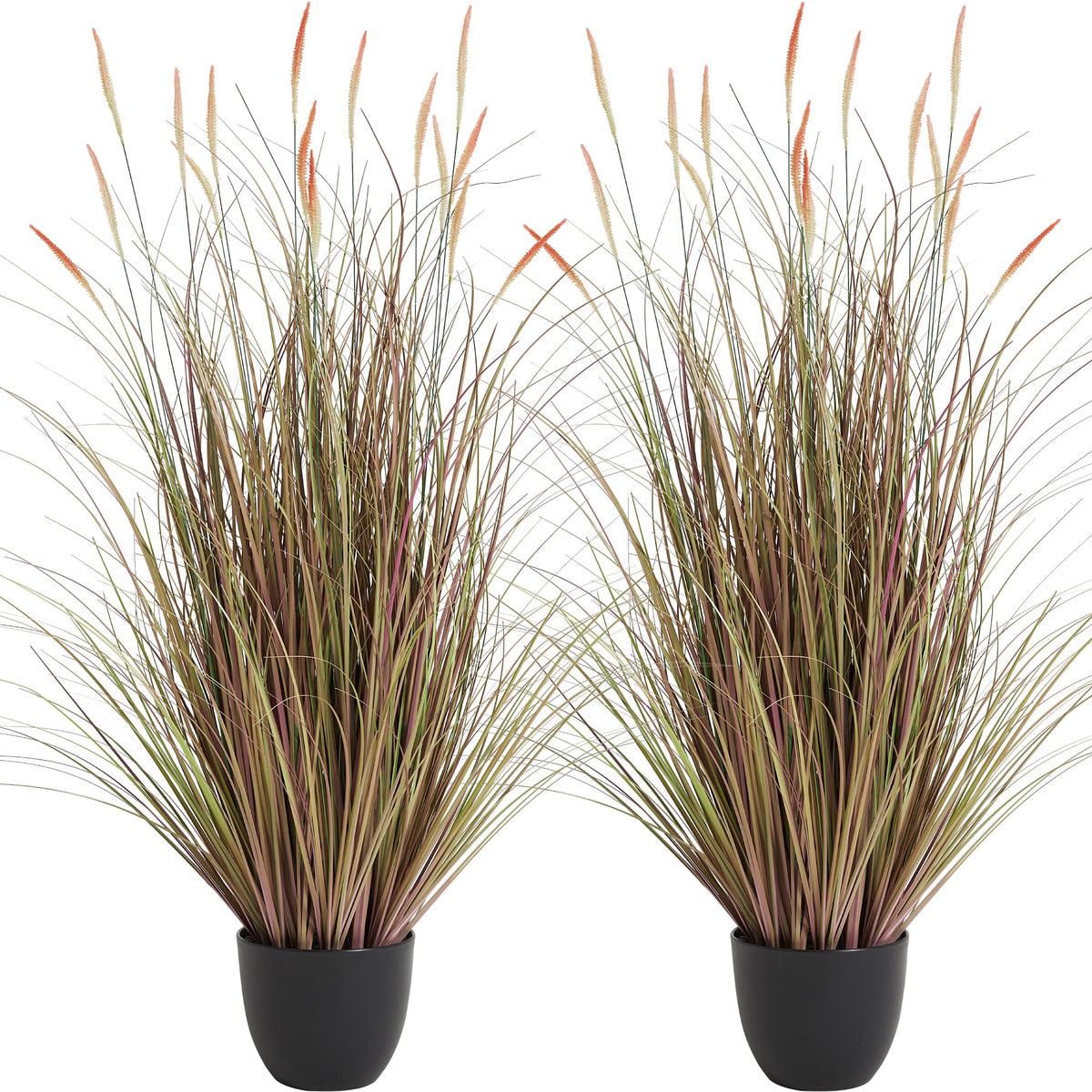 KOL pink 4ft cattail reed grass plant for indoor decor and low maintenance styling