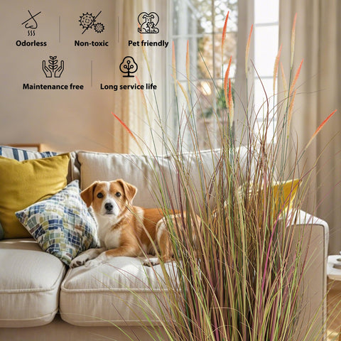 KOL pink wedding decor cattail reed grass display