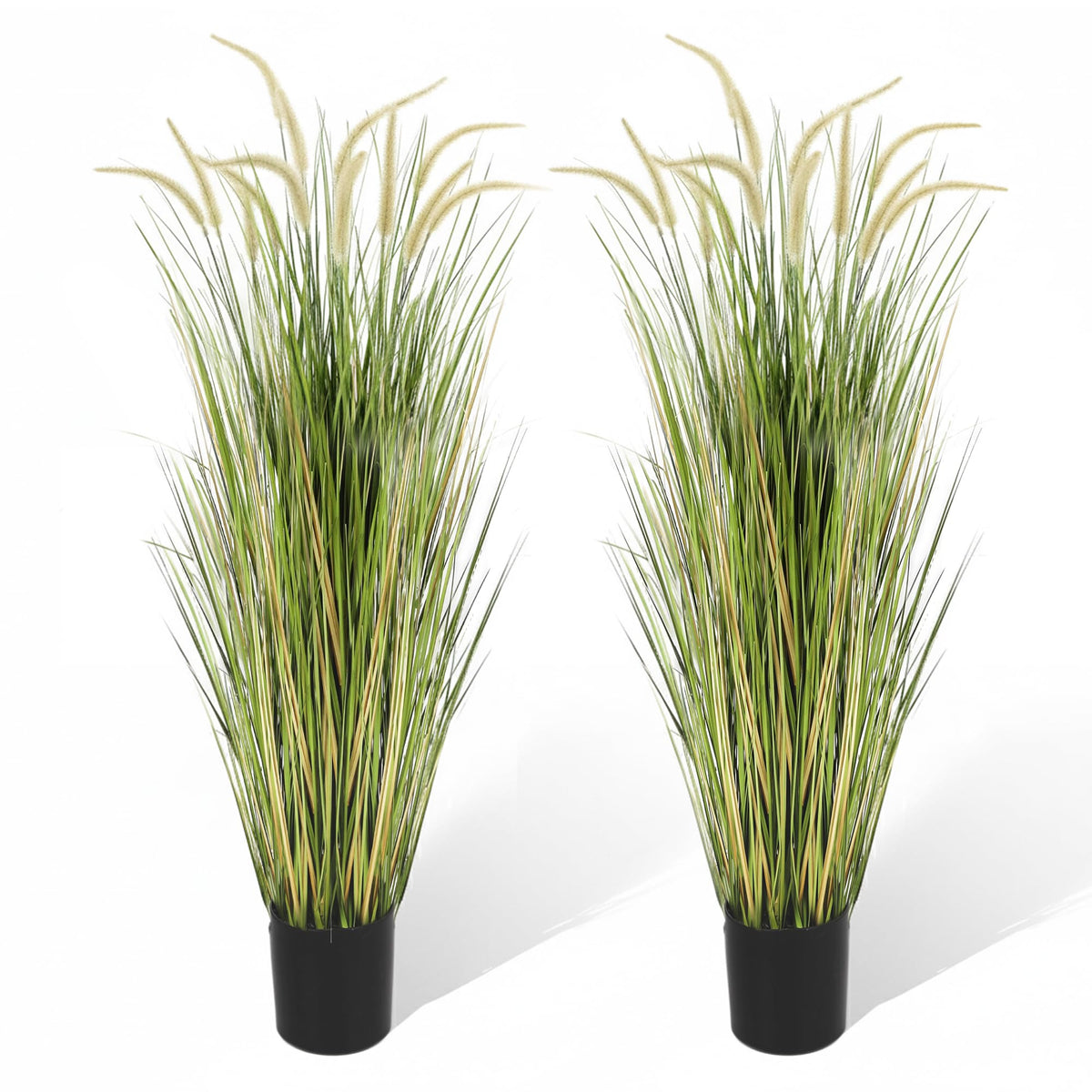 KOL artificial horsetail reed grass, 59in pair, adds lush greenery for indoor and outdoor spaces.