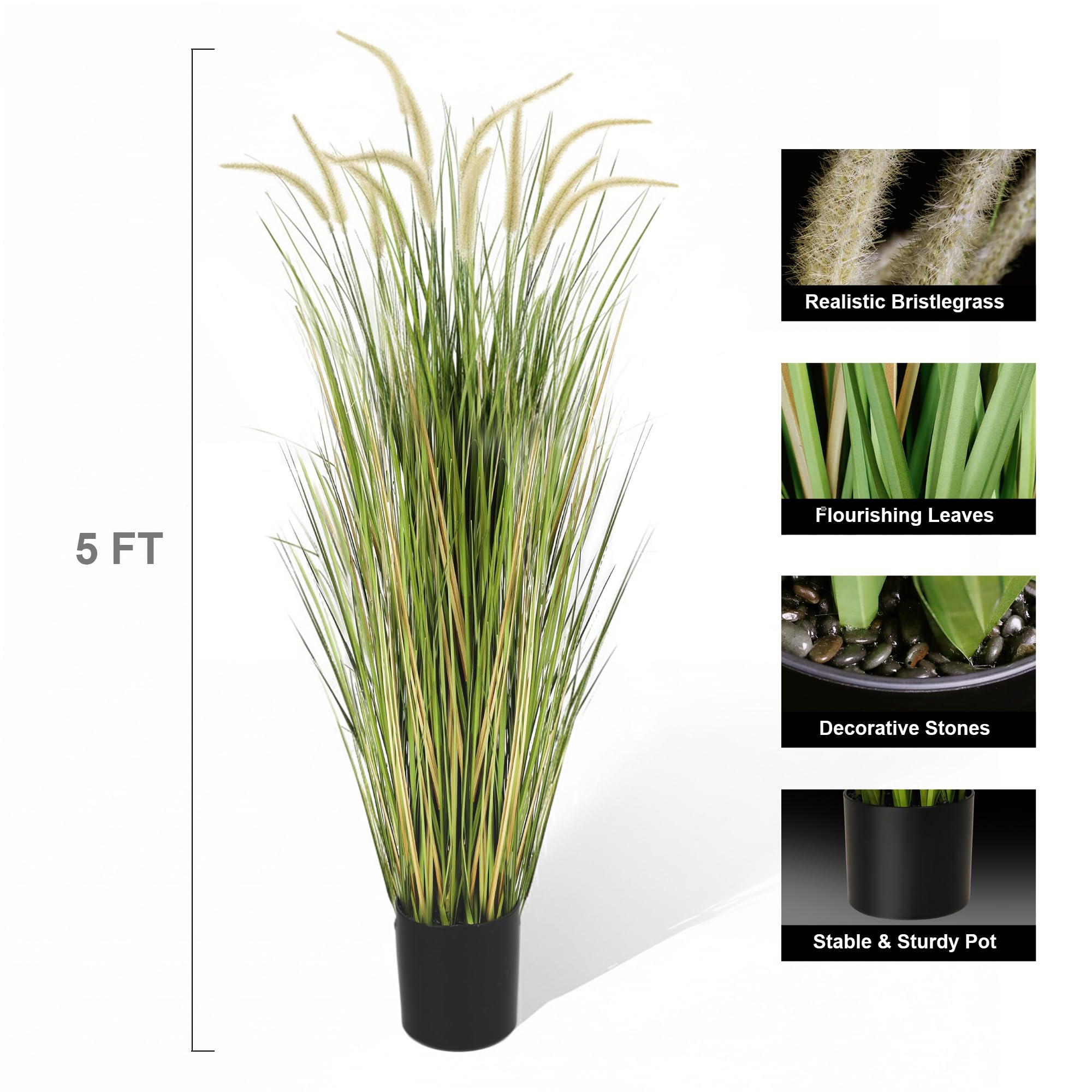 KOL artificial horsetail reed grass for wedding decor, long lasting greenery.