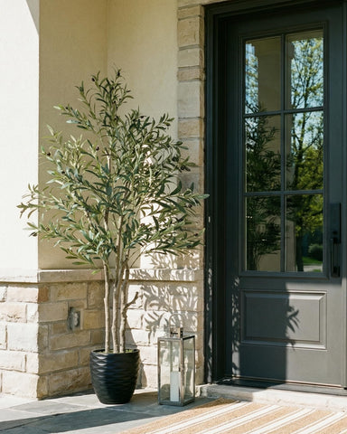 KOL artificial olive tree dense leaves provide realistic greenery from every angle.