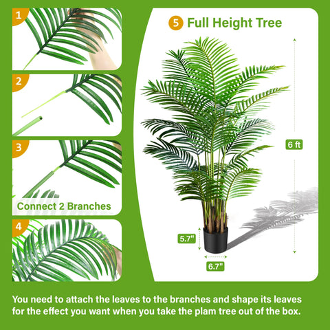 KOL artificial palm setup shows easy reshaping and quick styling.