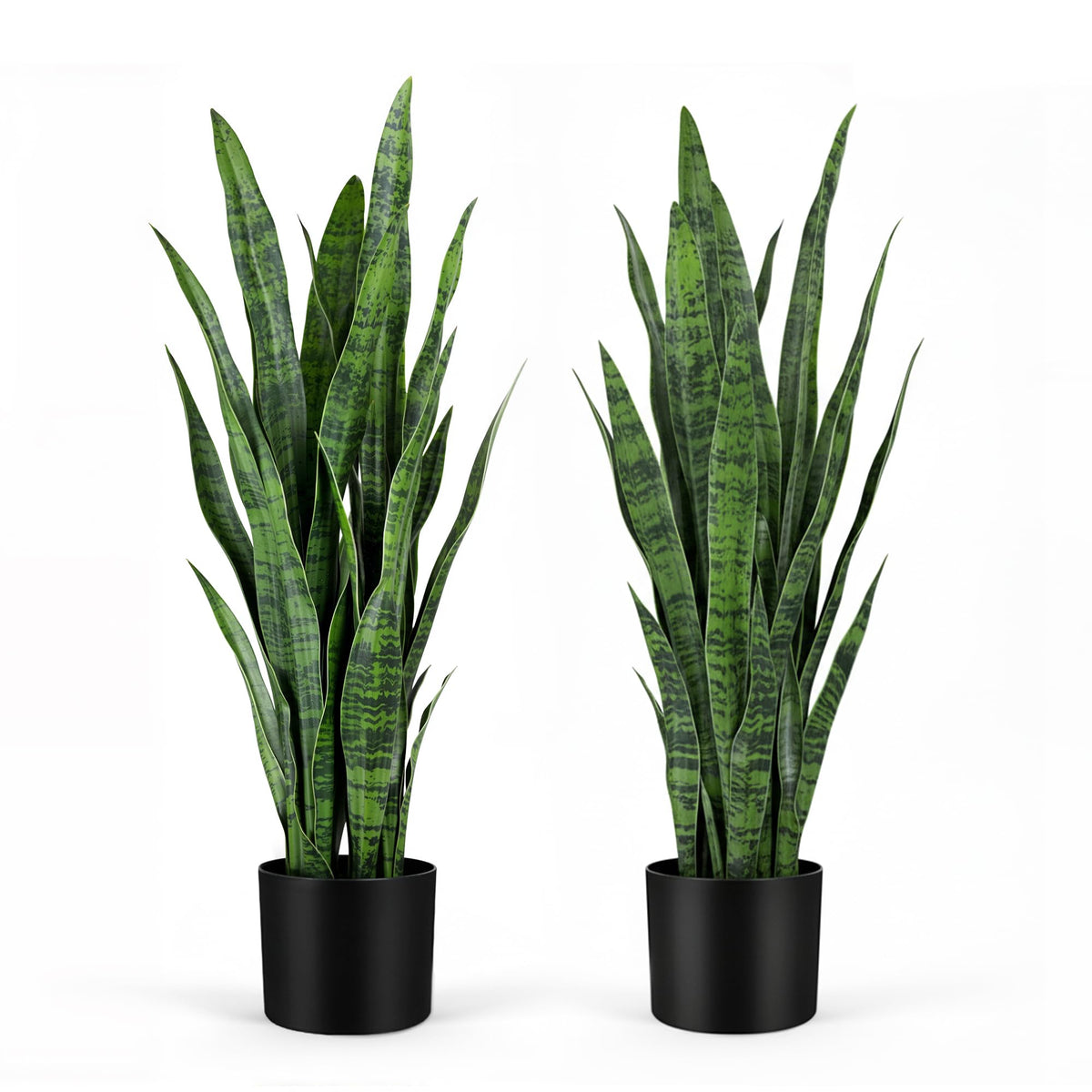 KOL artificial snake plant, 35in potted, adds lush indoor greenery.