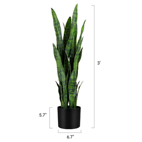KOL artificial snake plant indoors view, ideal for entryways and living rooms.