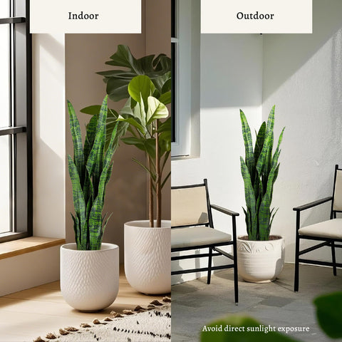 KOL artificial snake plant maintenance-free, no watering required.