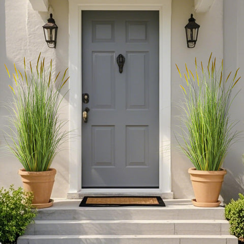 KOL indoor outdoor faux greenery plant cluster for flexible decor options.