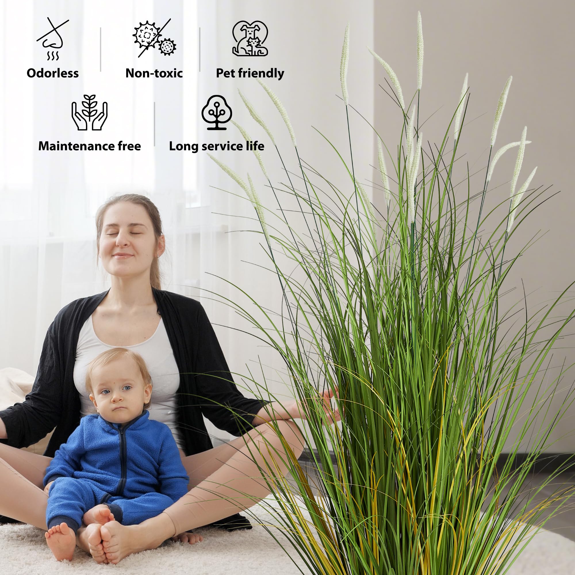 KOL 35in faux plant suitable for home or office decor.