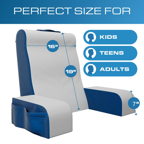 Kölbs bed wedge pillow compact packaging shows setup and size.