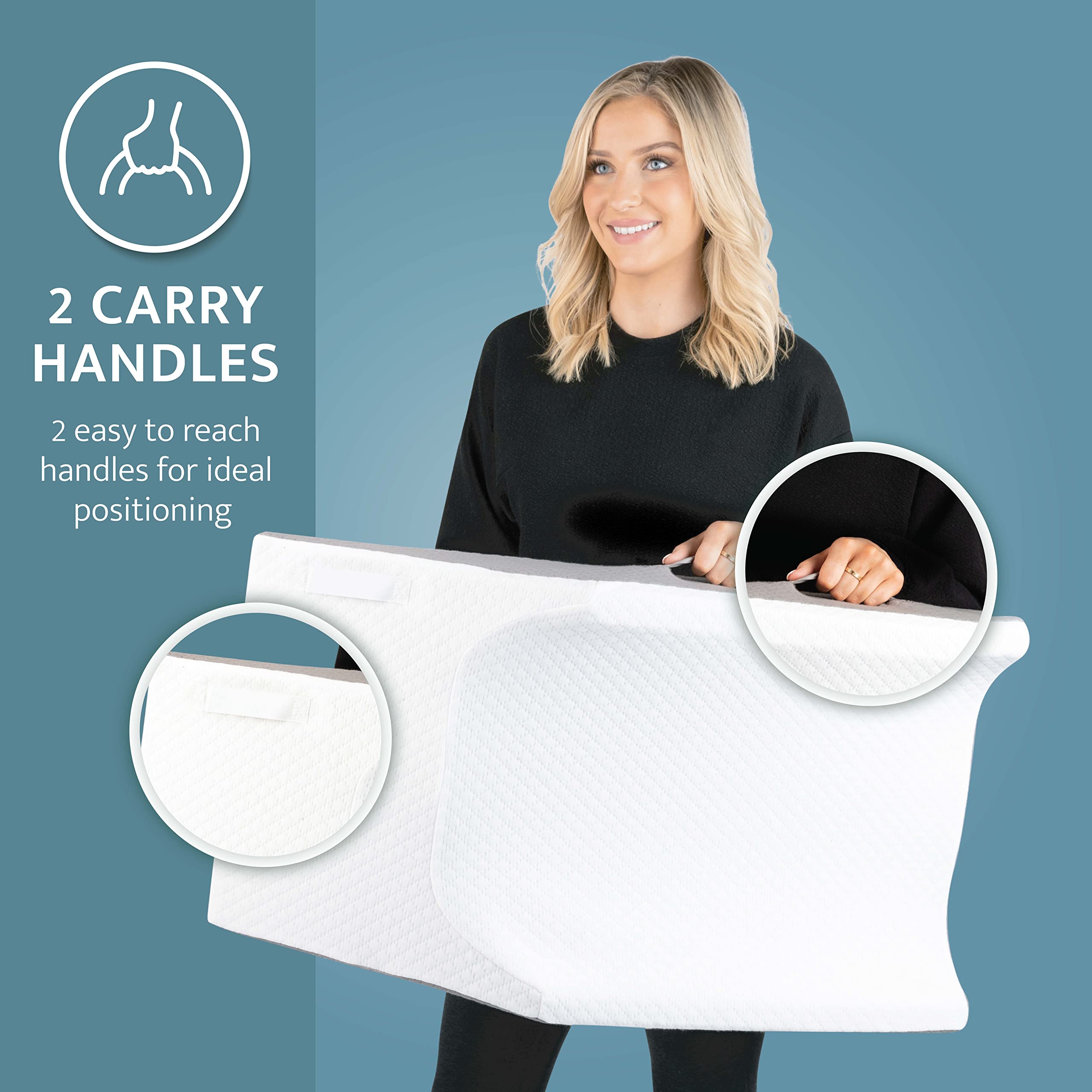 Kölbs Leg Cushion with removable machine-washable cover simplifies cleanup after use.