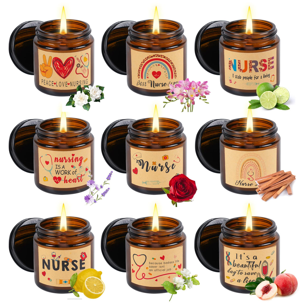 Kolewo4ever nurse candle jasmine flowers for a calming home atmosphere