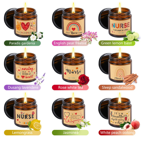 Kolewo4ever nurse candle white peach oolong inviting living room scent