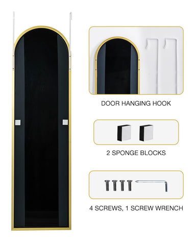 KOMCOTE versatile placement mirror can be leaned, hung, or mounted on a door