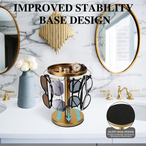 KONDYFAYO nightstand organizer keeps sunglasses and small items within reach.