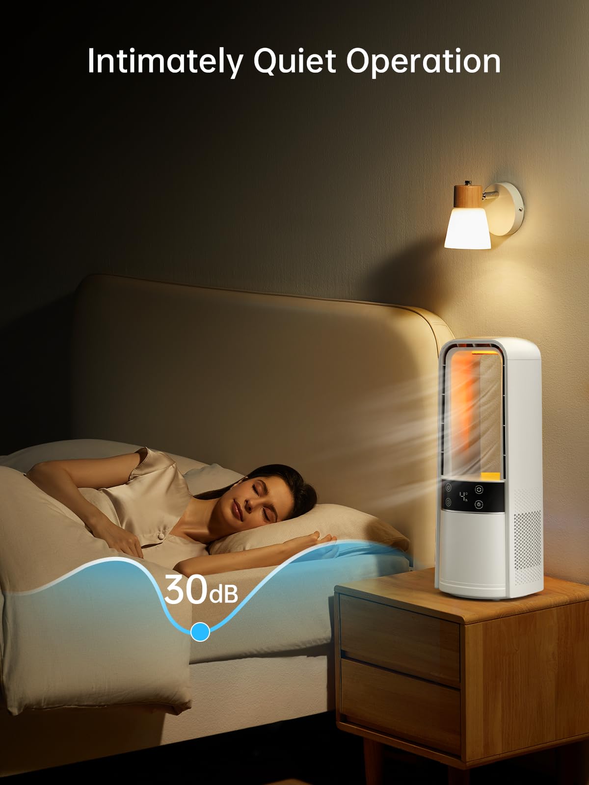 KONSIDEN bladeless desk fan compact design fits small desks stylishly.