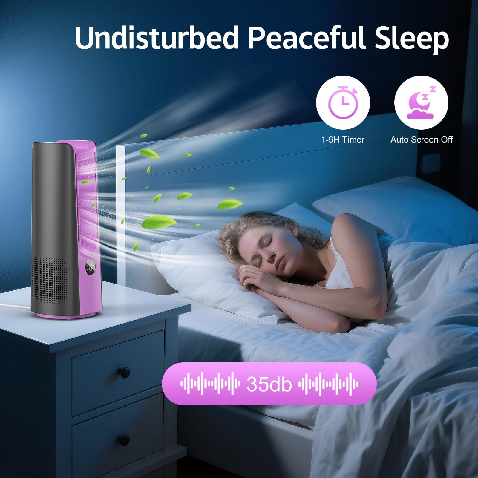 KONSIDEN 9-speeds desk fan lets you tailor the breeze.