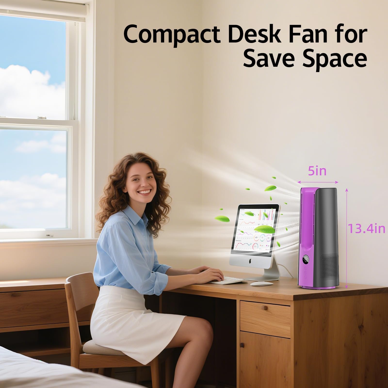 KONSIDEN easy-clean desk fan surfaces simplify maintenance.