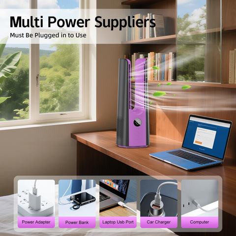 KONSIDEN ultra-quiet desk fan keeps work and sleep undisturbed.