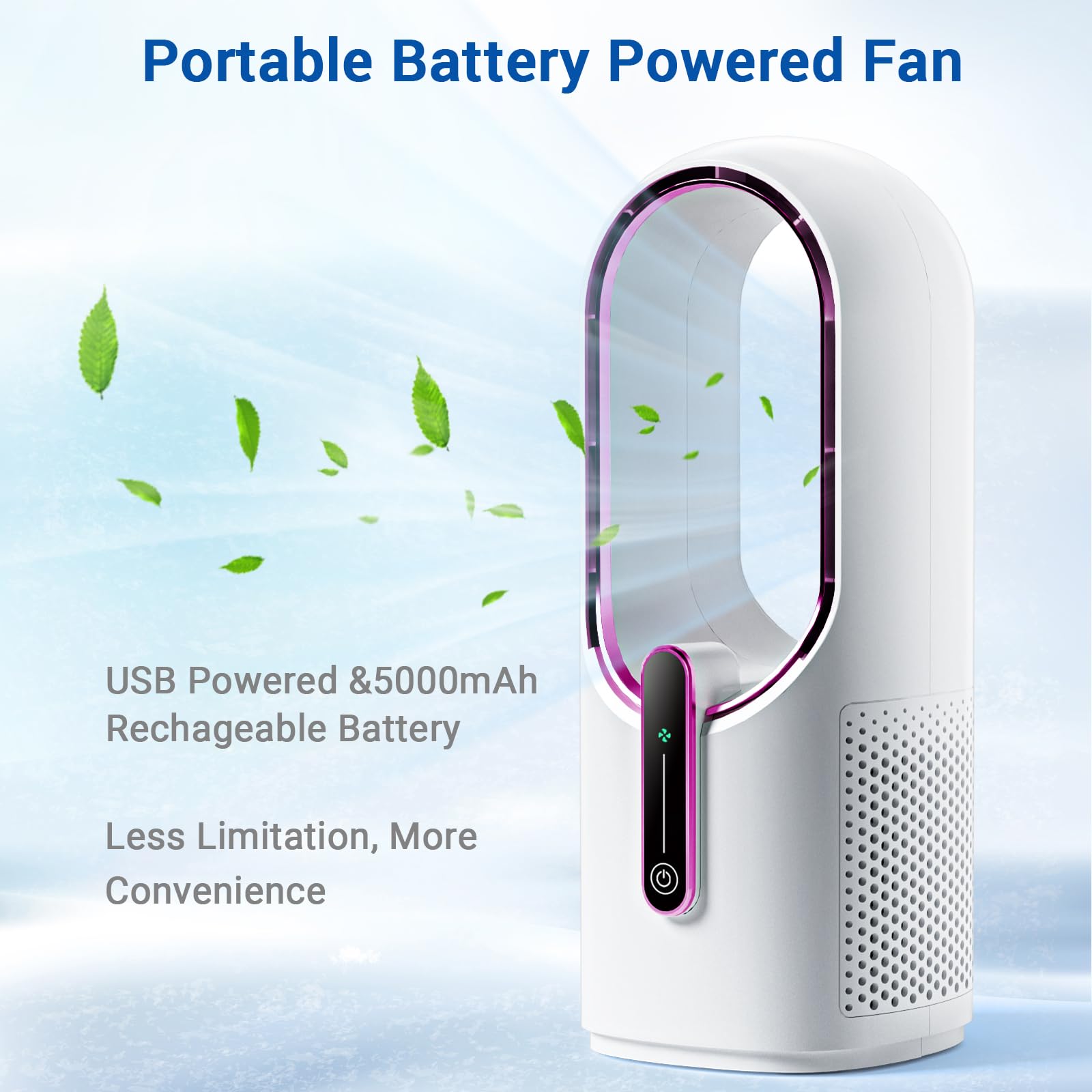 KONSIDEN touch-control desk fan with simple speed adjustments