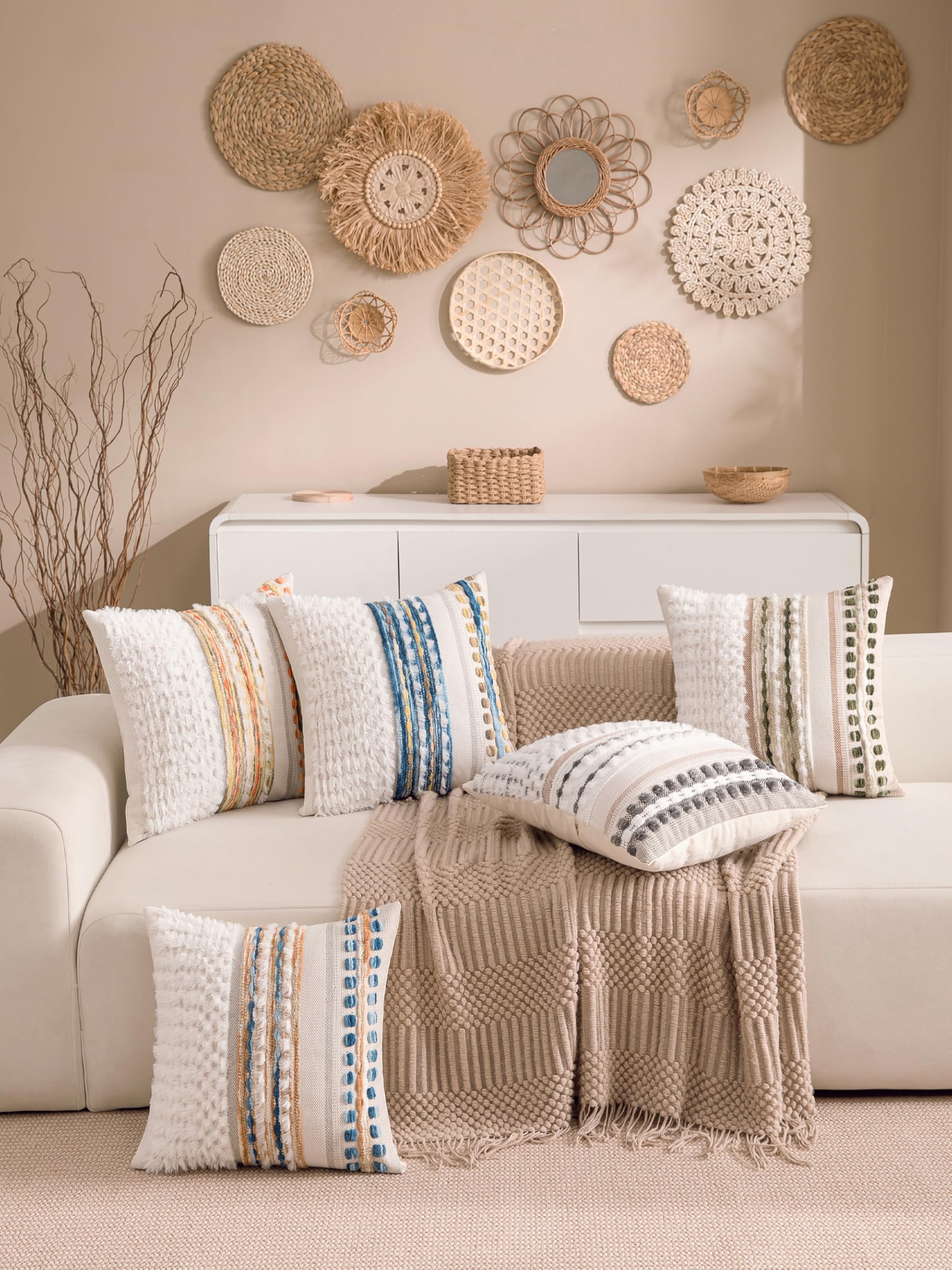 KOOLIFE 18x18 pillow cover set ideal for standard inserts