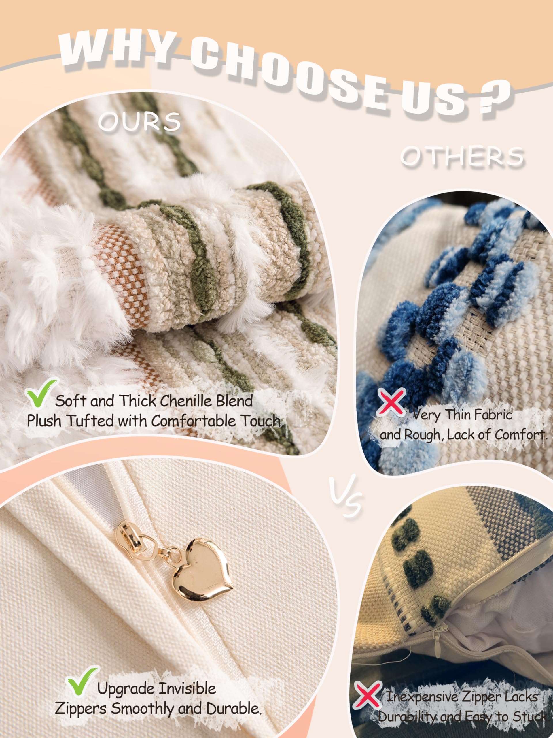 KOOLIFE easy care pillow cover suitable for machine or hand washing