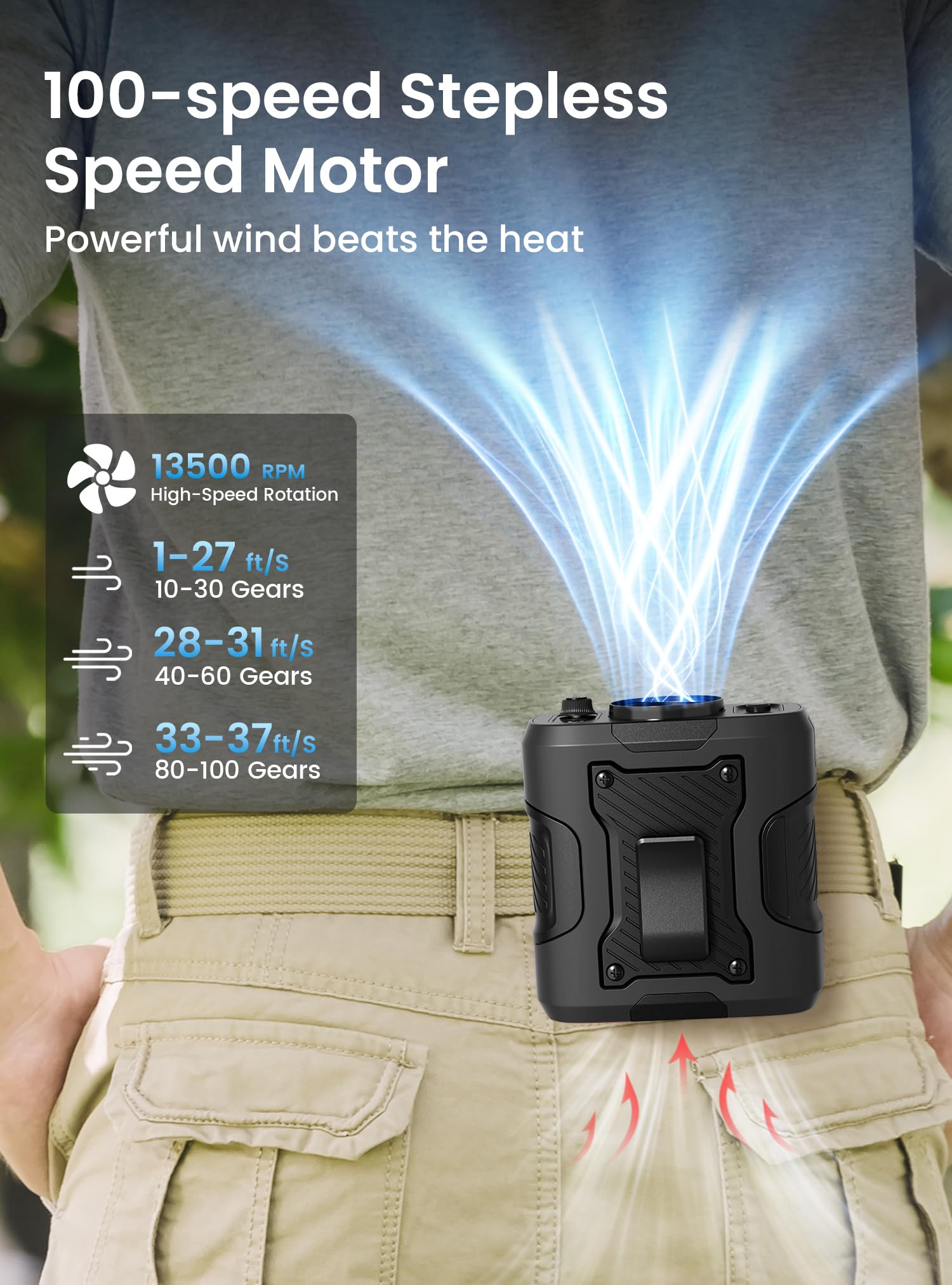 Koonie 13500 RPM motor delivers strong, rapid airflow