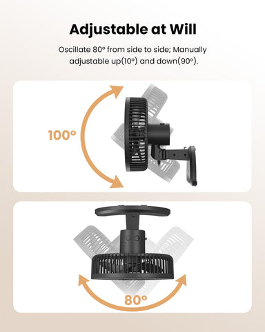 Koonie 8-inch wall-mount fan operates quietly, suitable for living spaces