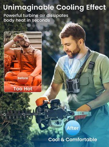 Koonie camping-travel fan cools quickly on trails