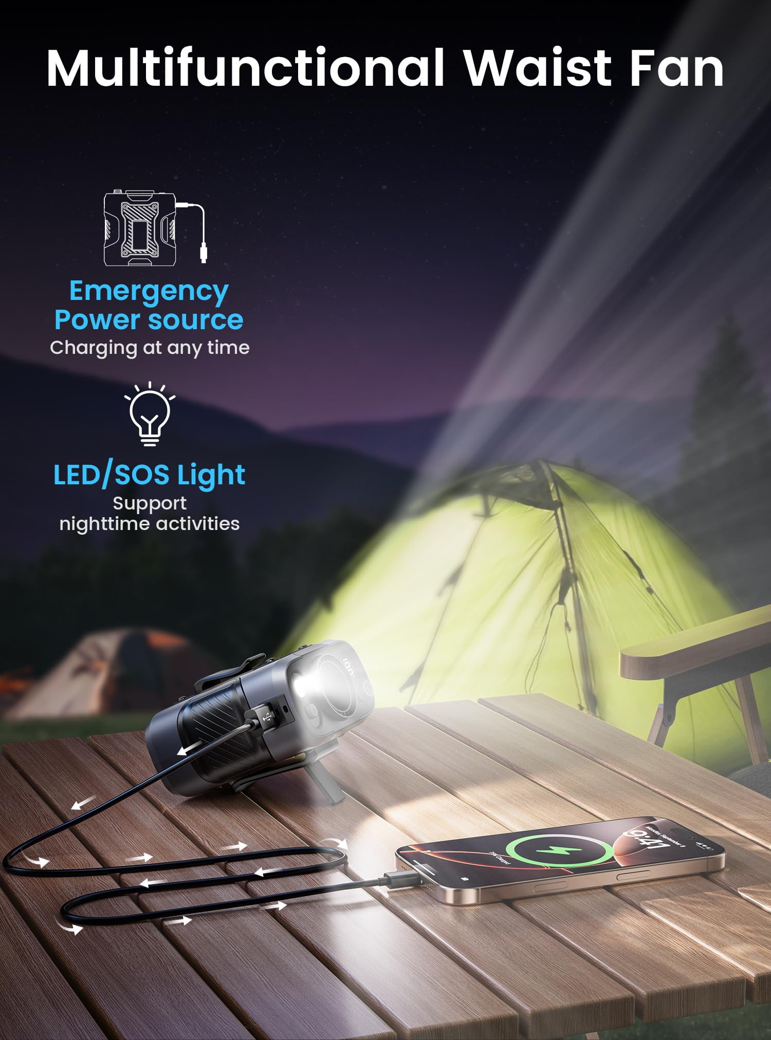 Koonie sos-light-flashlight adds safety and visibility when needed