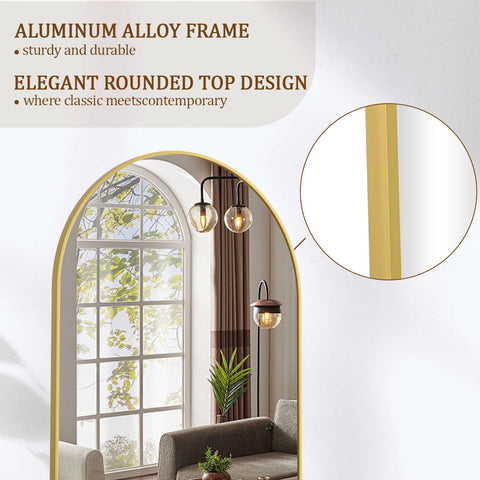 Koonmi aluminum frame floor mirror blends durability with modern, corrosion-resistant styling.