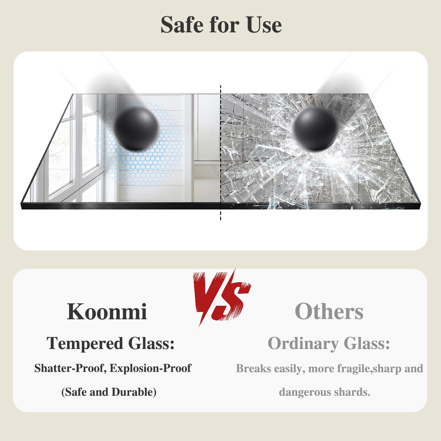 Koonmi back view reveals explosion-proof backing for safety and durability