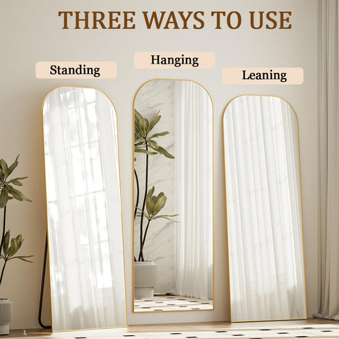 Koonmi mirror wall-mount option saves floor space in bedrooms and living areas.