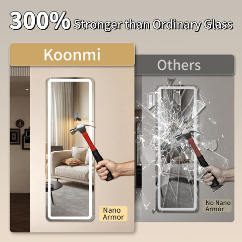 Koonmi mirror uses 120 LED beads for bright, shadow-free illumination