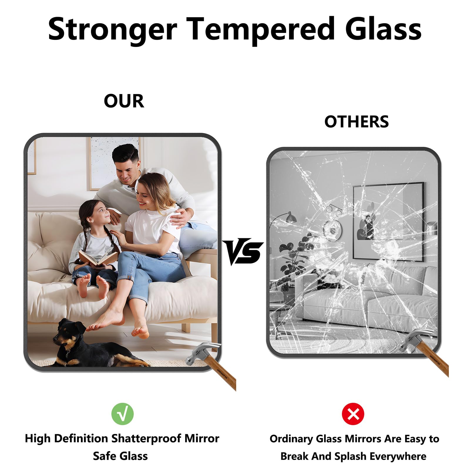Koonmi steam-resistant design stays clear after showers and steamy mornings.