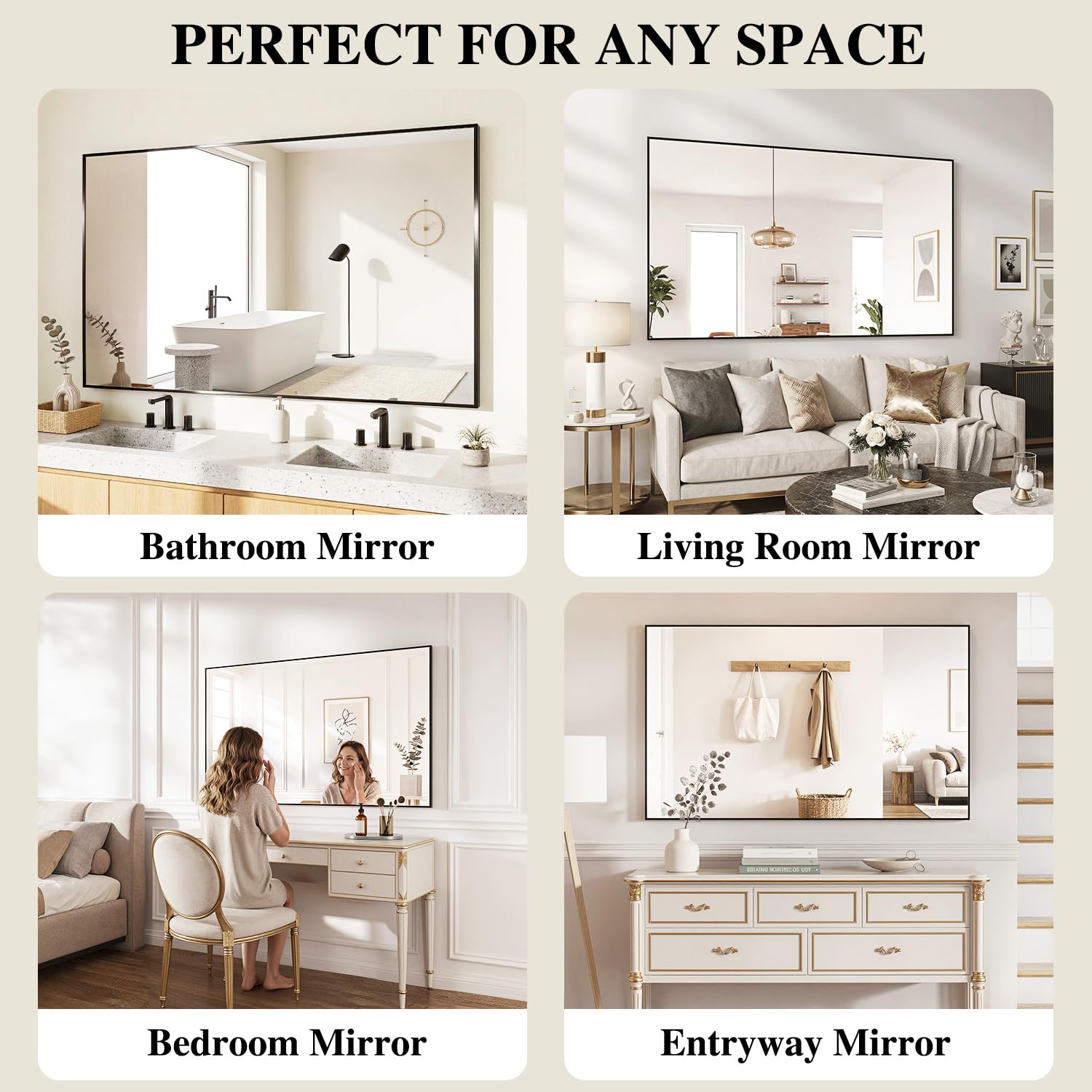 Koonmi rust-resistant aluminum frame suitable for humid spaces