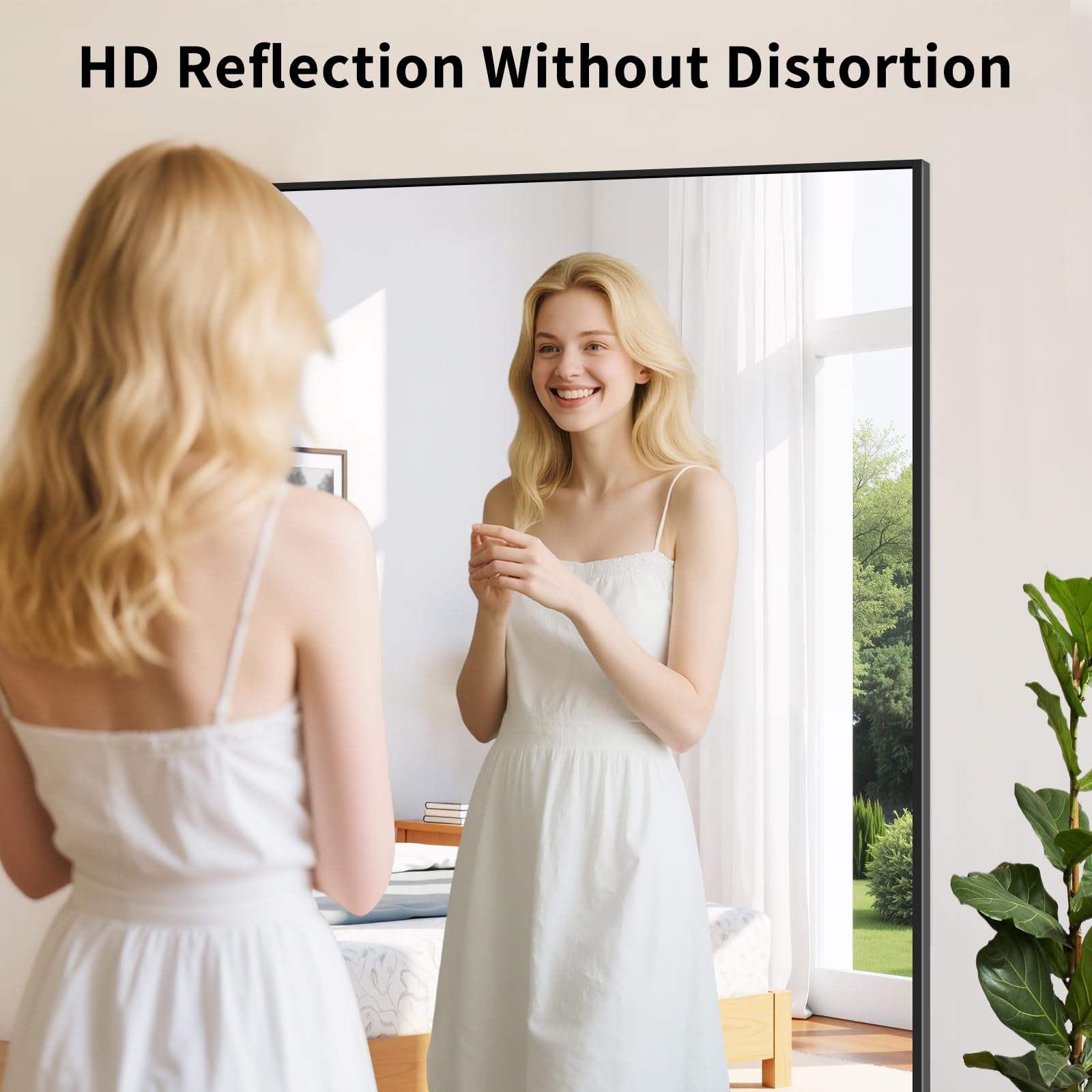 Koonmi tempered glass mirror provides safe shatterproof performance in busy bathrooms.
