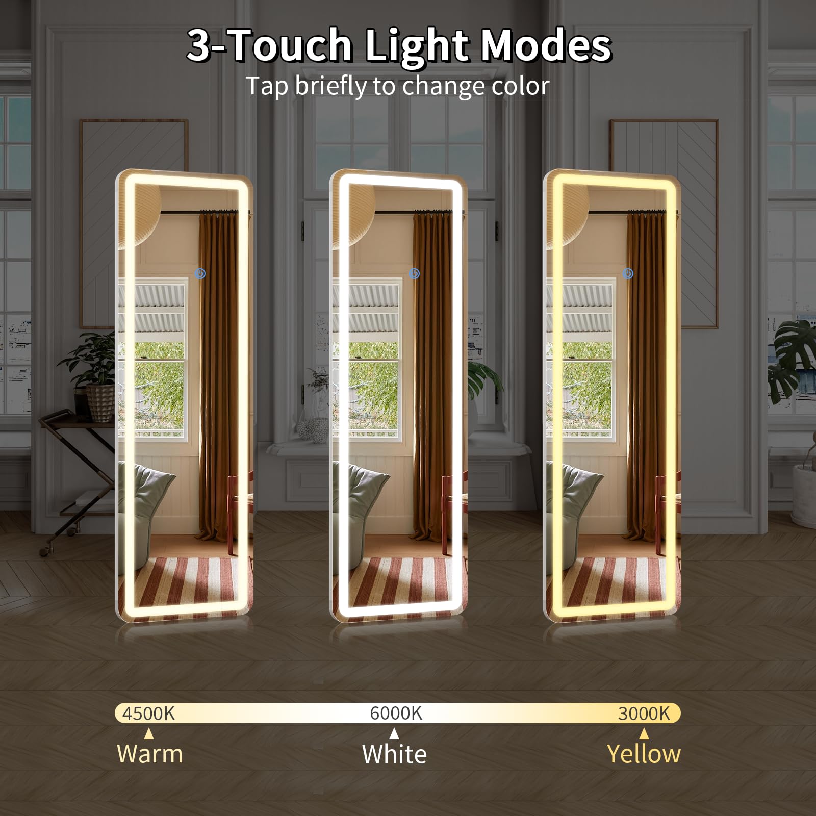 Koonmi touch-control lets you switch modes and adjust brightness