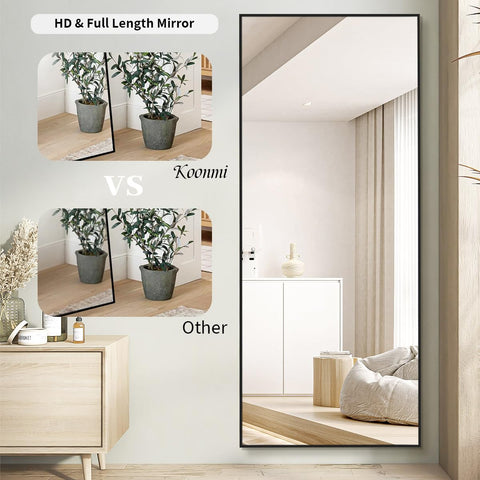 Koonmi wall-mountable horizontal mirror saves space while enhancing entryway style.
