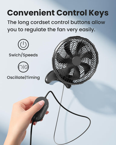 Koonie wall fan operates quietly, ideal for bedrooms and offices.