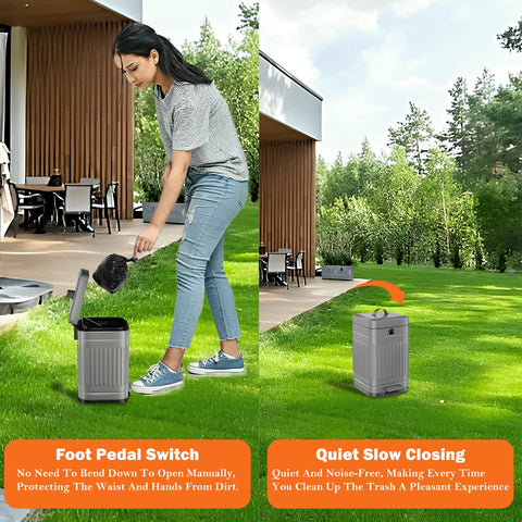 Kopuncare deodorizing filter pad reduces odor around the can.
