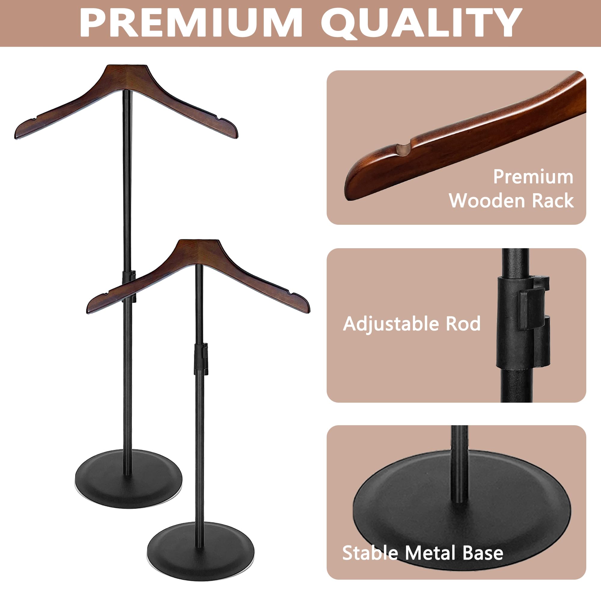 Koretech height-adjustable tshirt stand enables compact or spacious layouts.