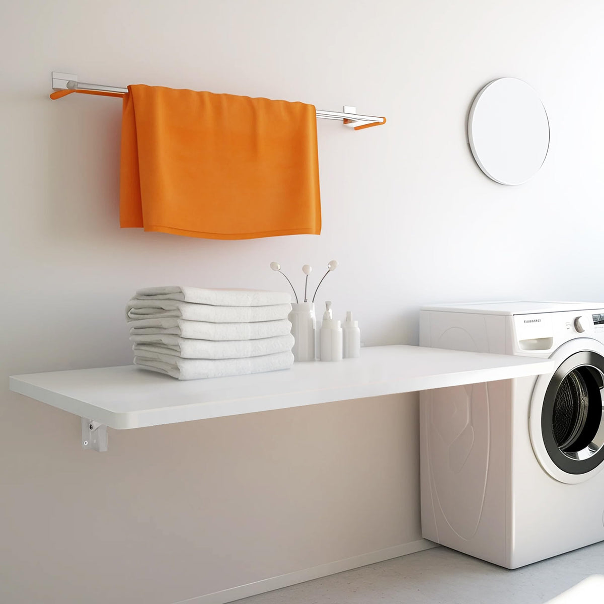 koretech Laundry Folding Table front view highlights a spacious 16x32 surface for folding