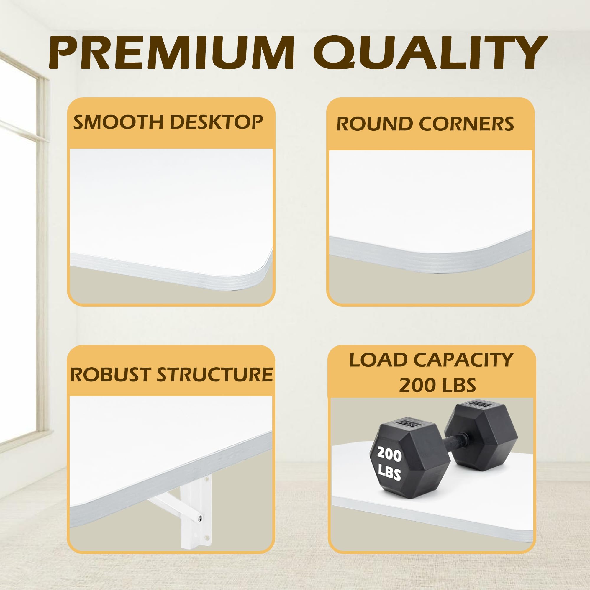 koretech Laundry Folding Table folded-wall-mount demonstrates space-saving storage