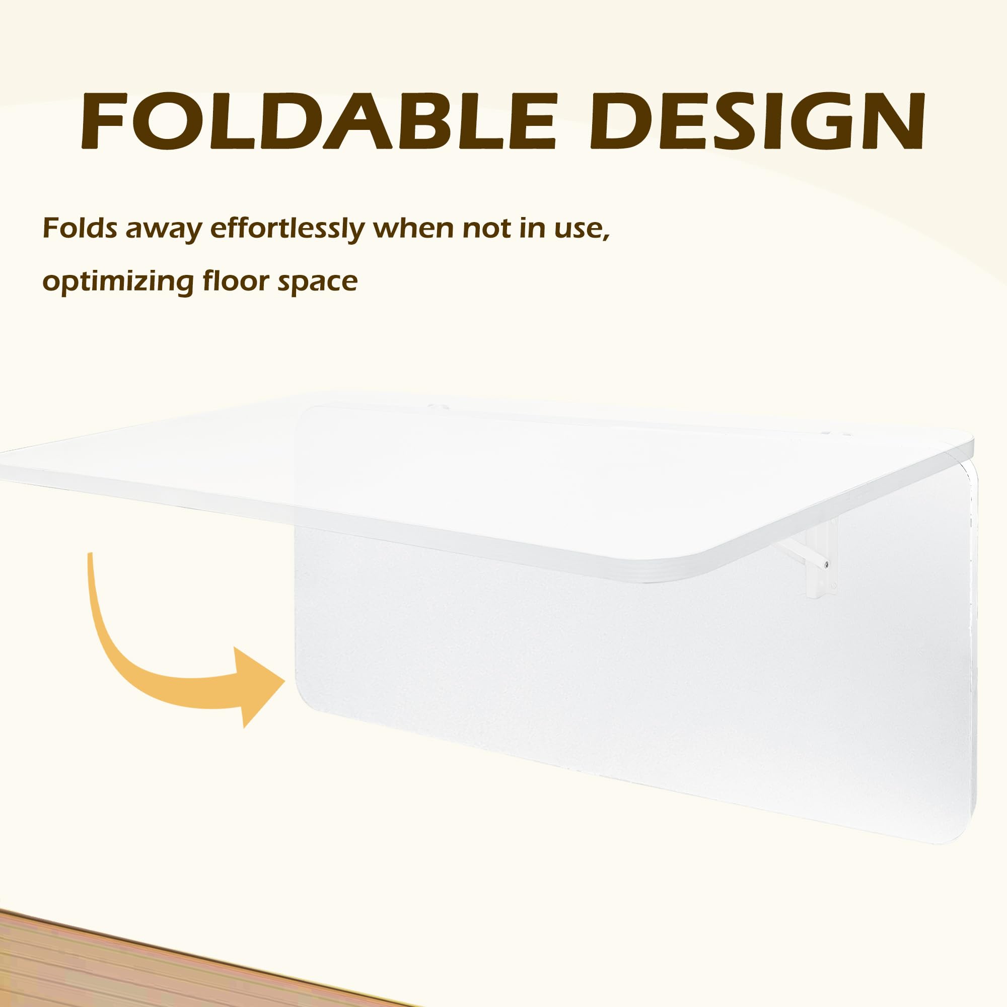 koretech Laundry Folding Table white finish highlights clean, modern style