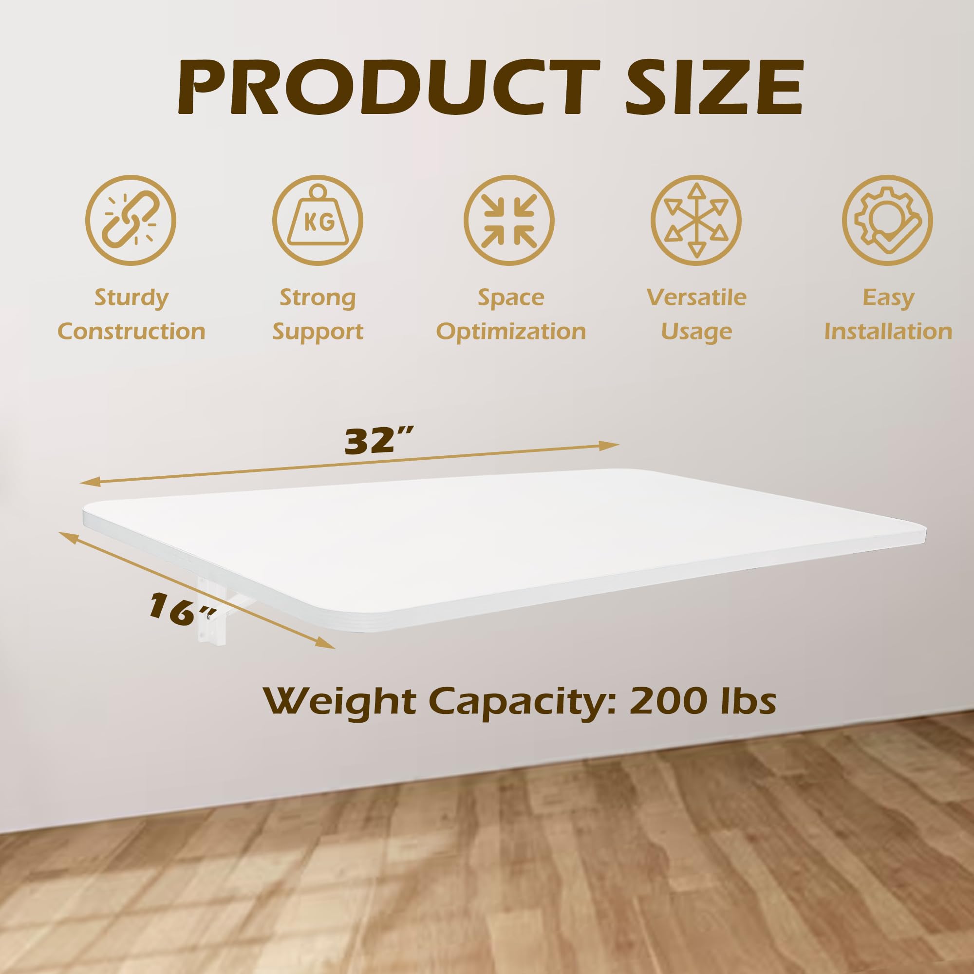 koretech Laundry Folding Table wood desktop closeup emphasizes eco-friendly finished surface