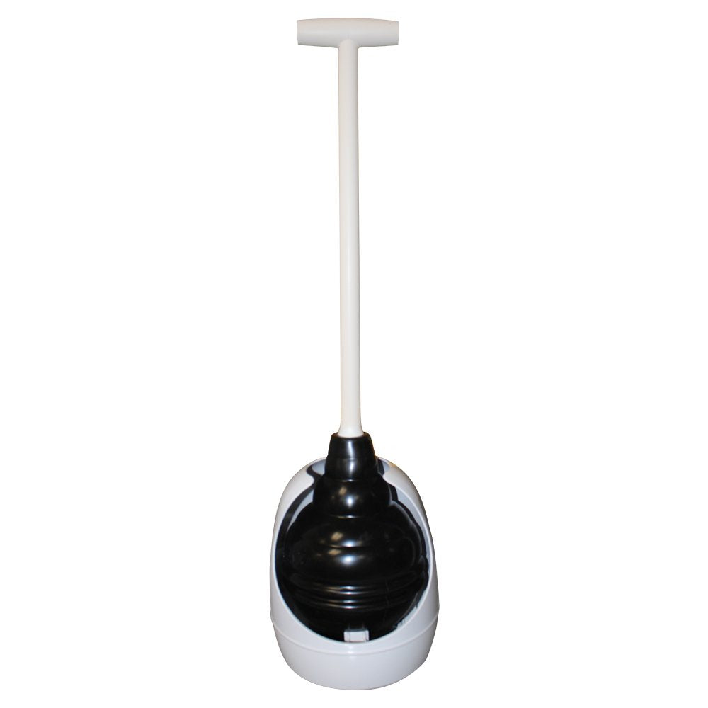 Korky Beehive Max plunger in holder showing concealed storage