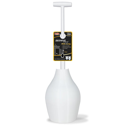 Korky Beehivemax Hideaway plunger head seals toilets efficiently.