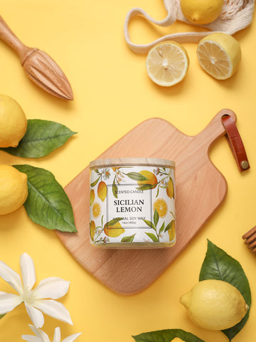 KORMMCO Lemon Candle 3-wick design ensures an even, thorough burn and steady fragrance release.